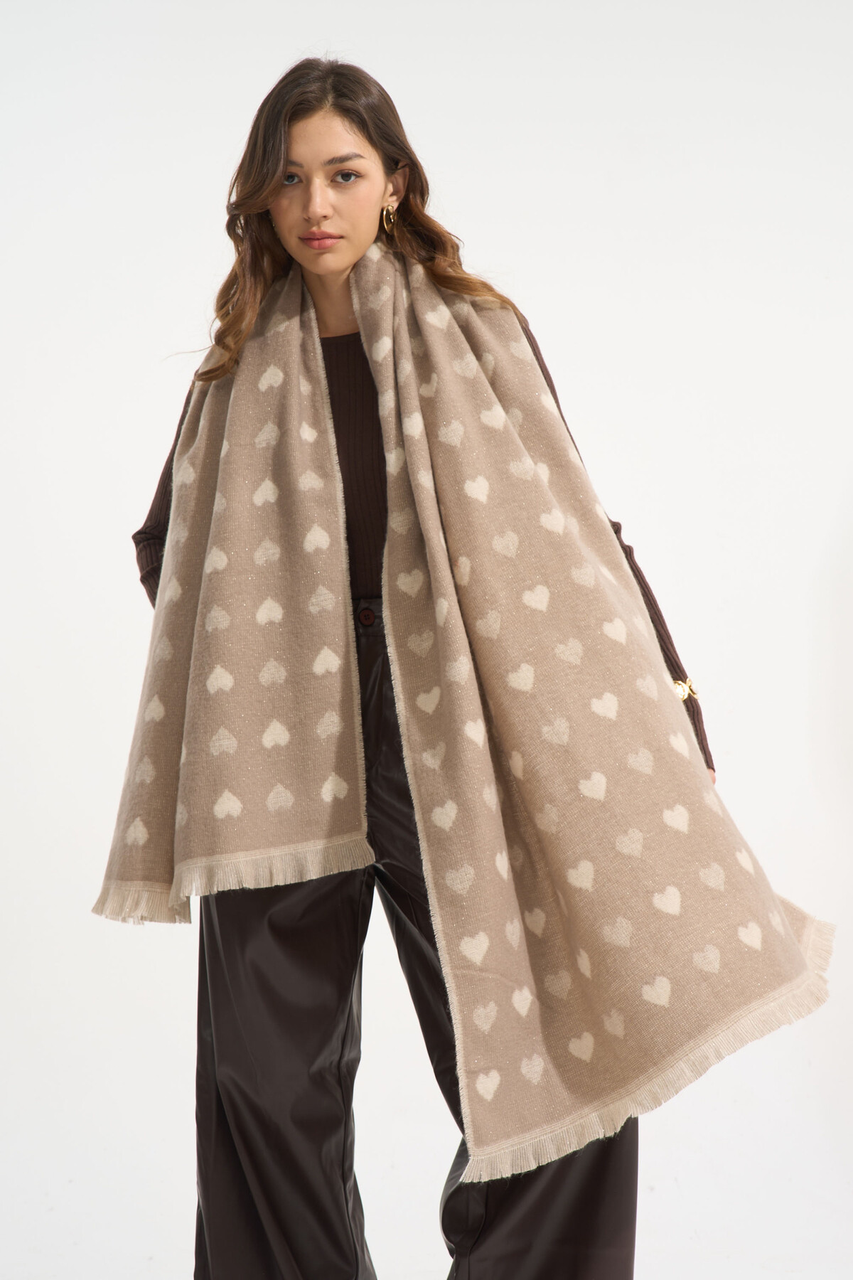 Halstørklæde Hjertemotiv